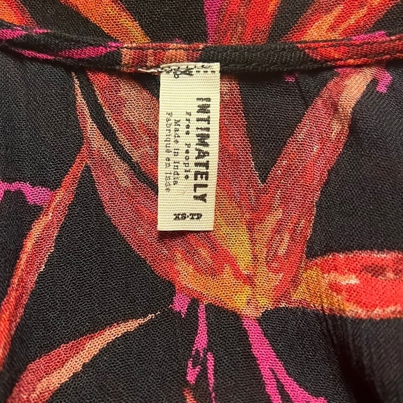 🌺FREE PEOPLE INTIMATELY Floral Simone Tank Top in Black/Red Size XS🌺 - Picture 5 of 7
